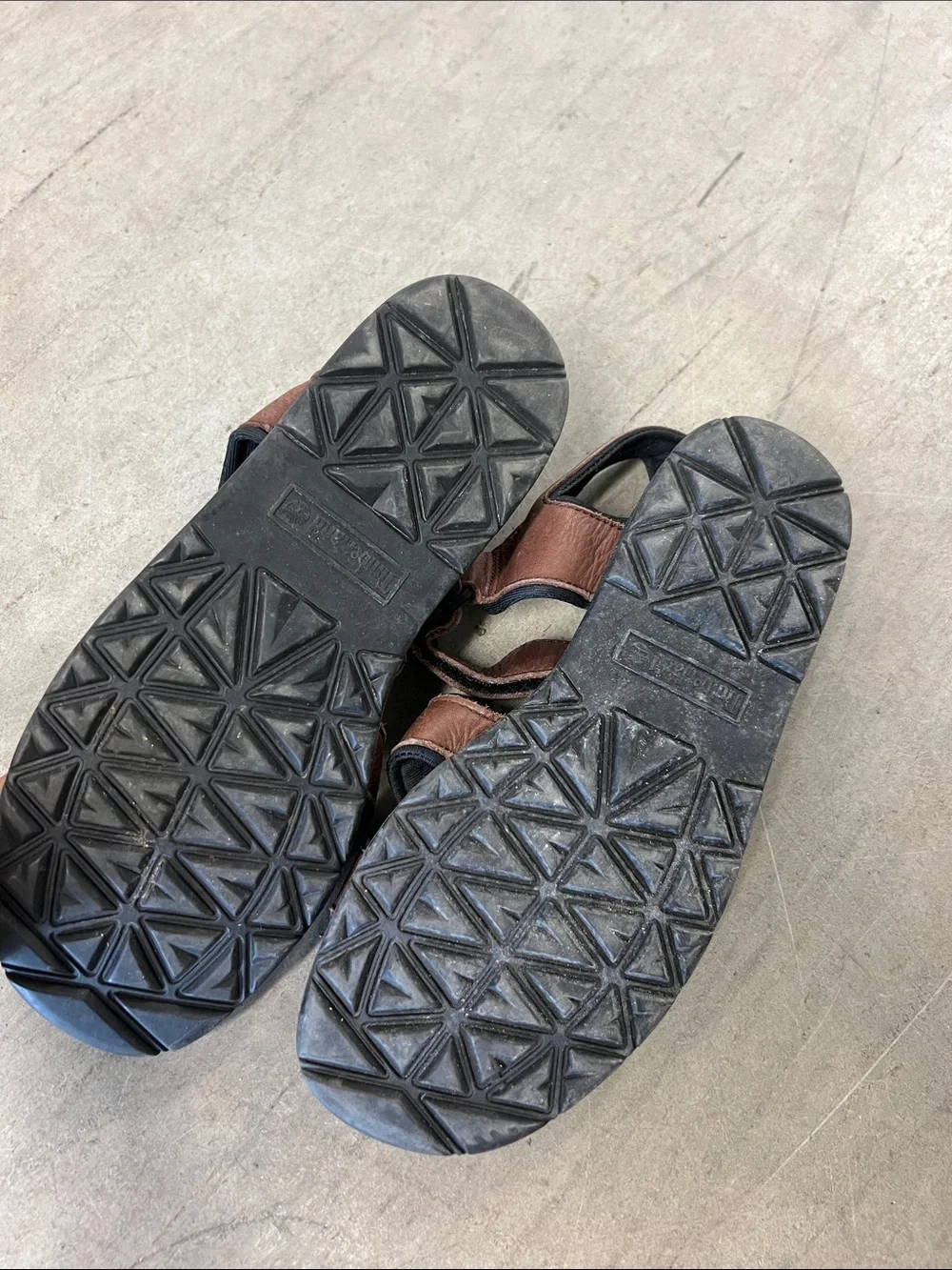 RARE Timberland Brown Leather Men's Adjustable Strap Sandals